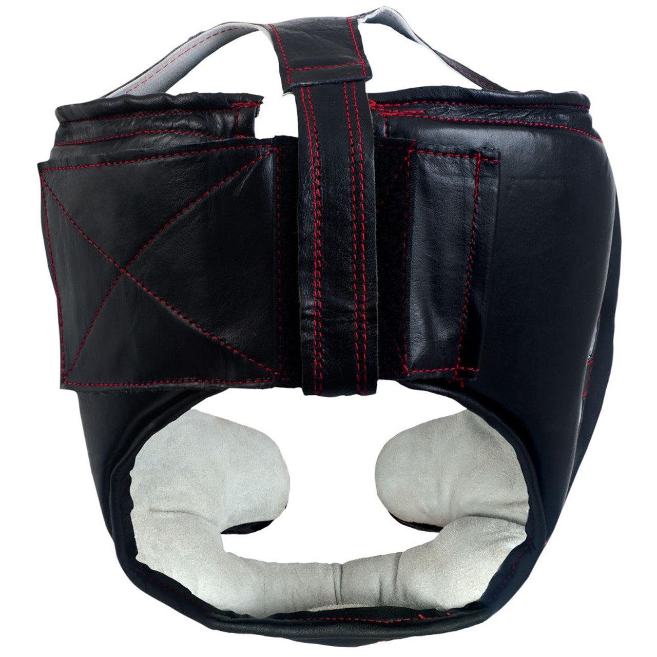 Leather Headgear with Cheek and Chin Protection - Violent Art Shop