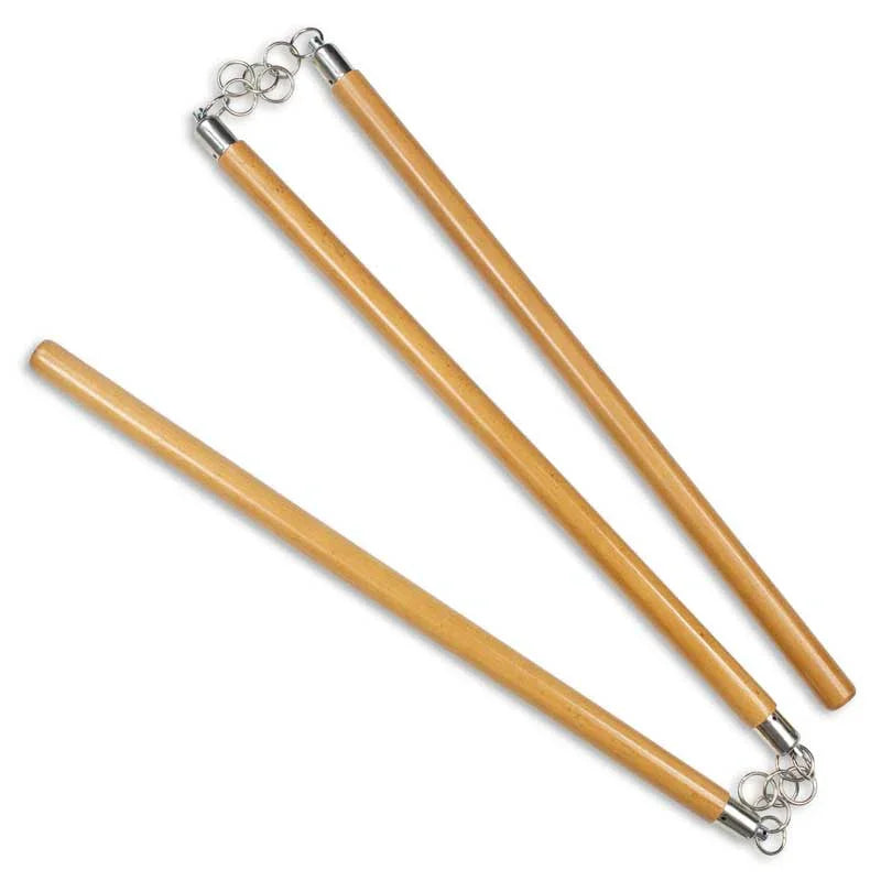 Natural Hardwood Three-Section Staff - Violent Art Shop