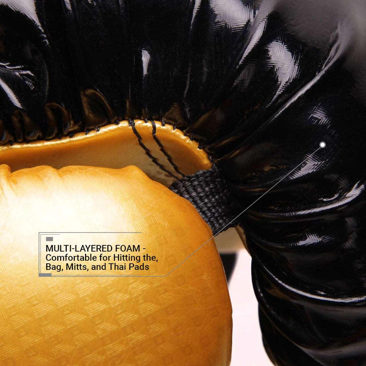 Pinnacle P4 Boxing Gloves - Gold / Black - Violent Art Shop