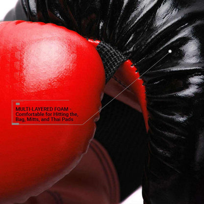 Pinnacle P4 Boxing Gloves - Red / Black - Violent Art Shop