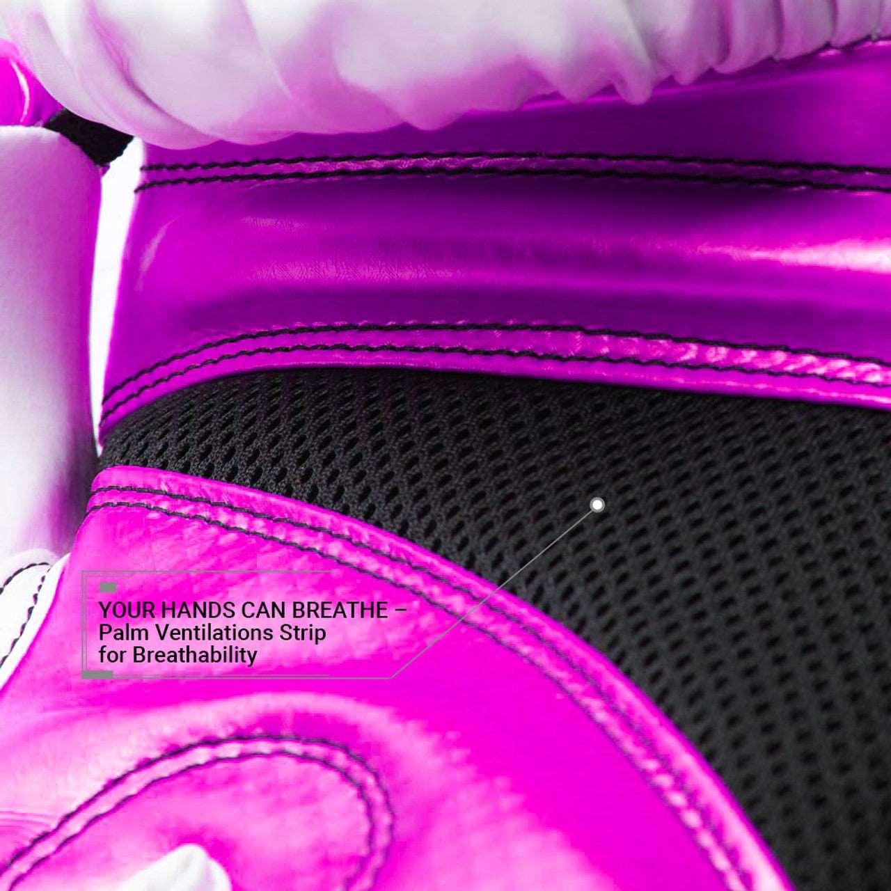 Pinnacle P4 Boxing Gloves - White / Pink - Violent Art Shop