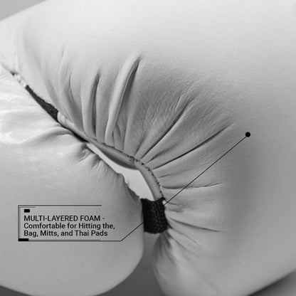 Pinnacle P4 Boxing Gloves - White - Violent Art Shop