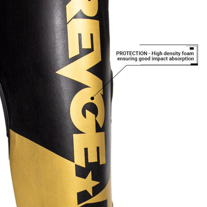 Pinnacle P4 Shin Guard - Black / Gold- Violent Art Shop