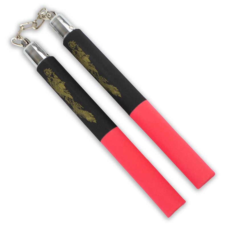 Red and Black Foam Nunchaku