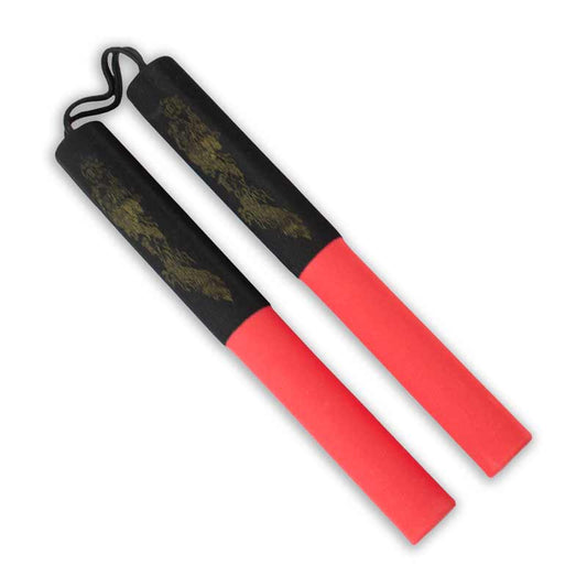 Red and Black Foam Nunchaku