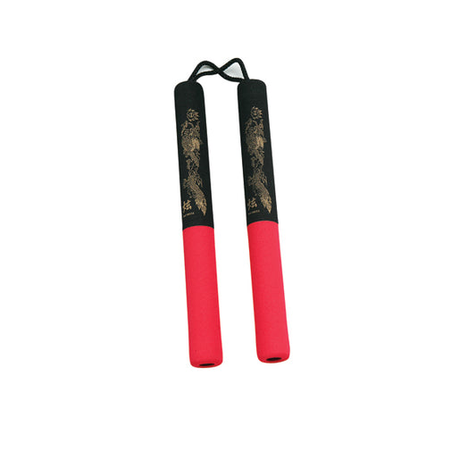 Red & Black Rubber Foam Nunchaku