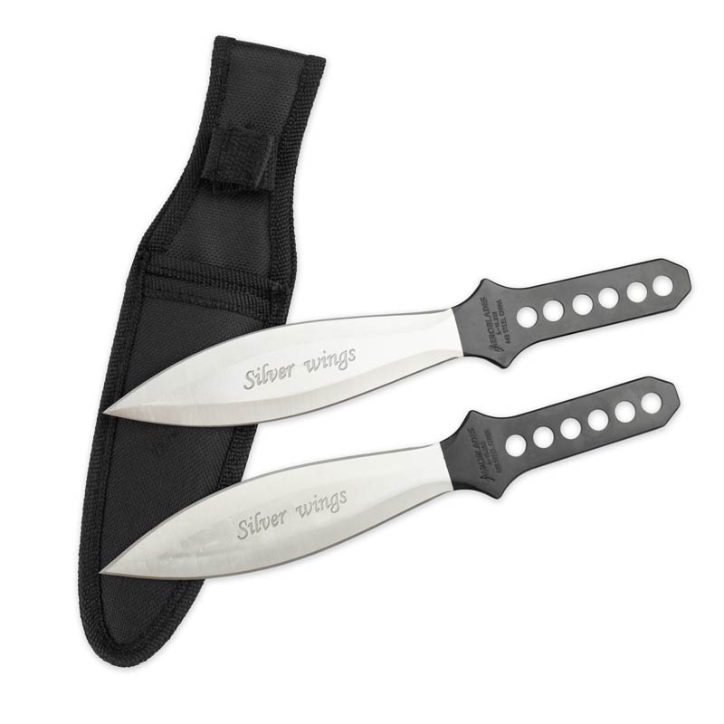 Silver Wings Throwing Knives - Violent Art Shop
