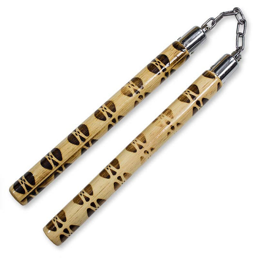 Tiger Rattan Nunchaku