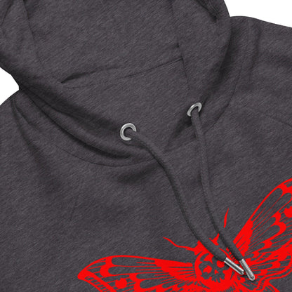 Unisex Death Head Moth Eco Raglan hoodie - Violent Art Shop