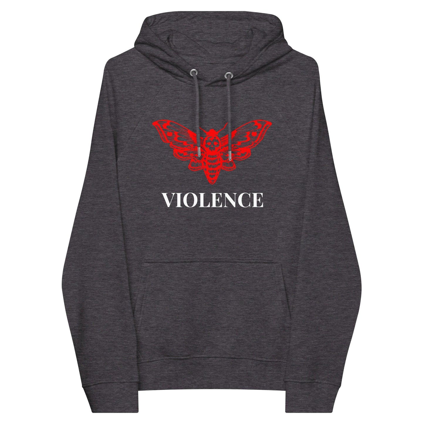 Unisex Death Head Moth Eco Raglan hoodie - Violent Art Shop