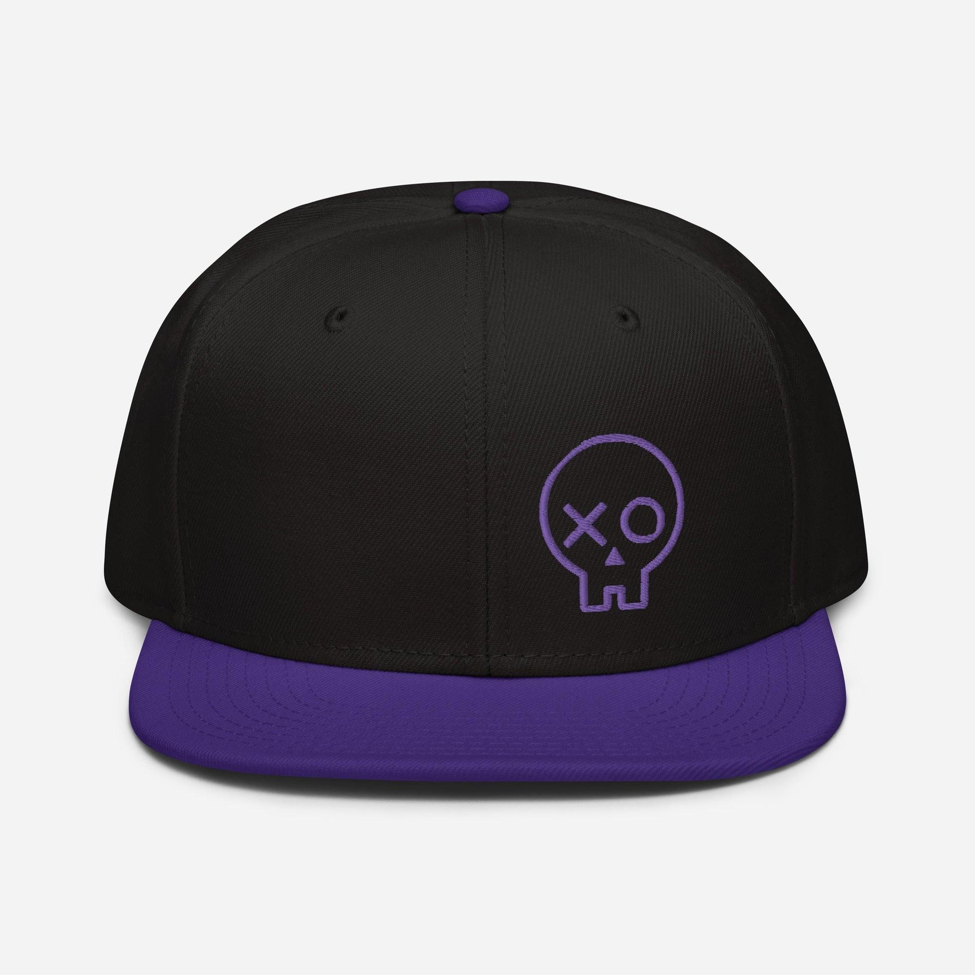 Violent Art Logo Snapback Hat - Black / Purple - Violent Art Shop