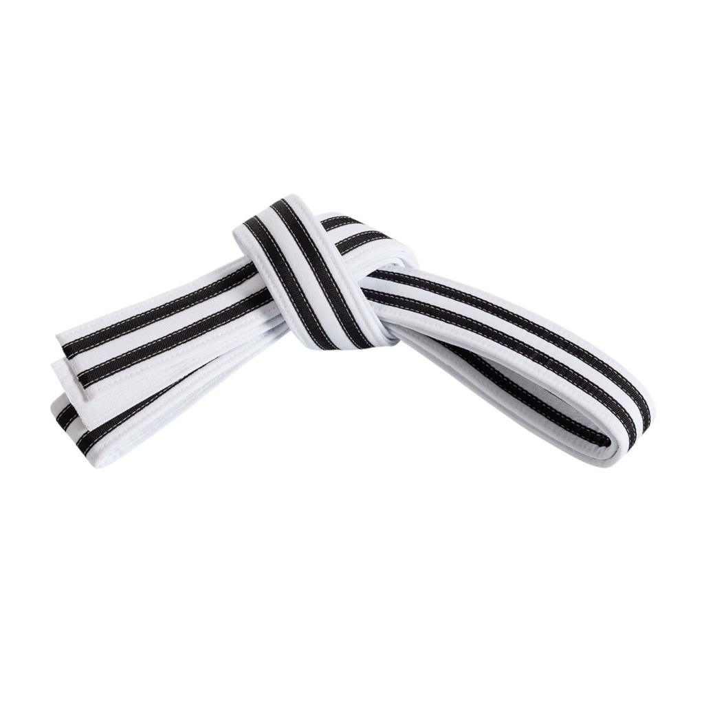 Double Wrap Double Striped White Belt - Violent Art Shop