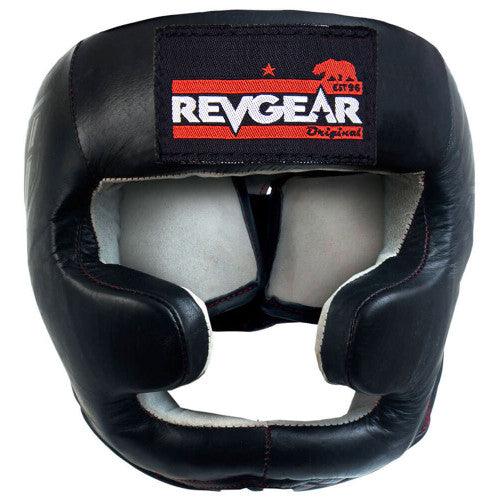 Leather Headgear with Cheek and Chin Protection - Violent Art Shop