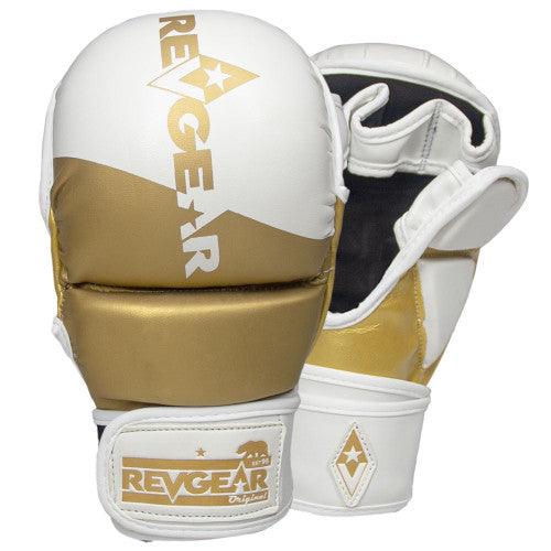 Pinnacle P4 MMA Training and Sparring Glove - White / Gold - Violent Art Shop