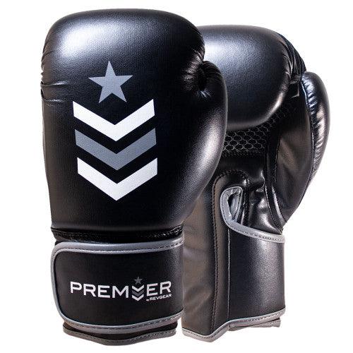 Premier Deluxe Boxing Gloves - Black / Grey - Violent Art Shop