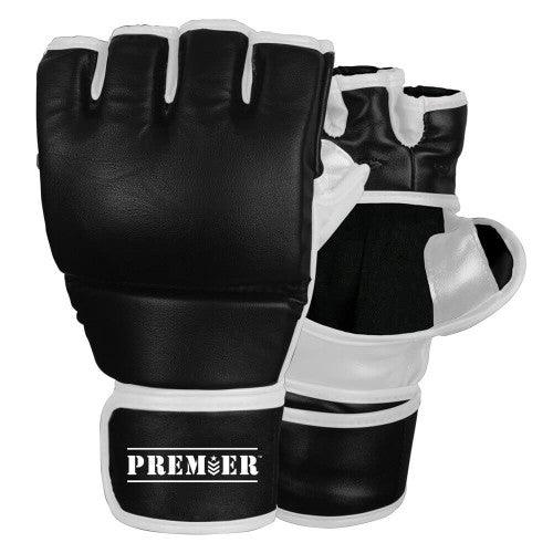 Premier MMA Gloves - White / Black - Violent Art Shop
