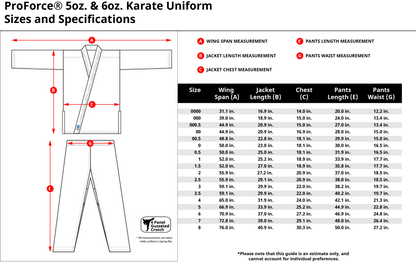 ProForce 5 oz. Original Karate Uniform (Elastic Drawstring) - 55/45 Blend - With Free White Belt - Violent Art Shop