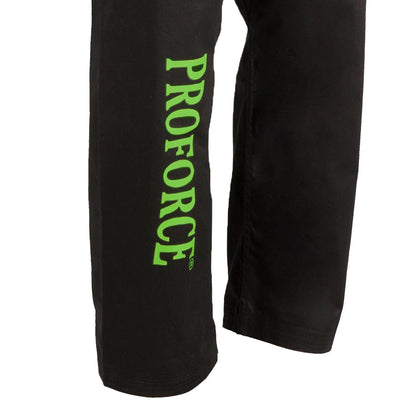 ProForce Sport 8 oz. Combat Pants - Black w/ Neon Green - Violent Art Shop