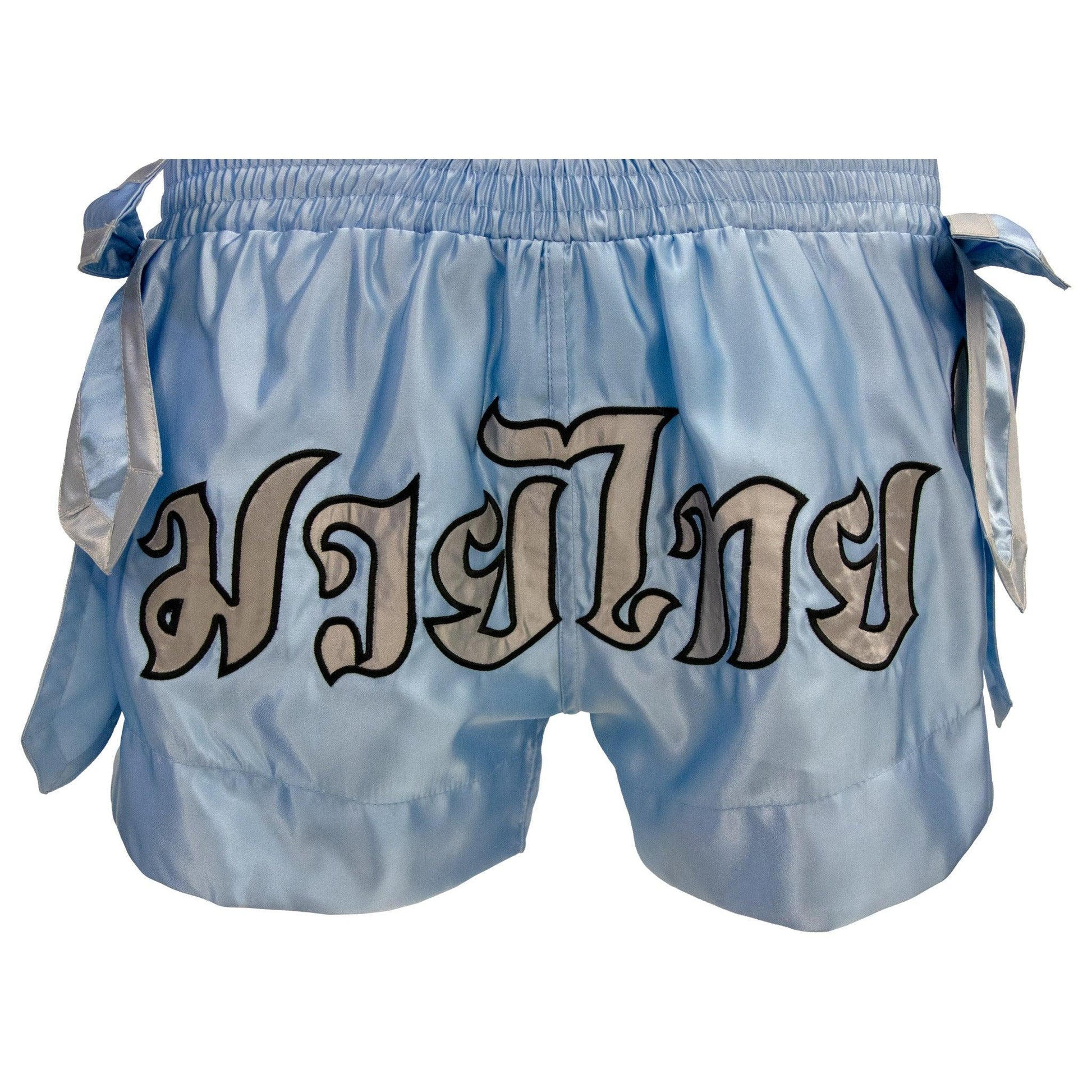 ProForce Sport Angel Wing Muay Thai Shorts - w/ Light Blue Bows - Violent Art Shop