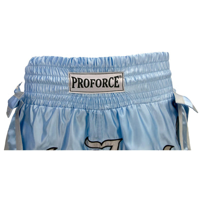 ProForce Sport Angel Wing Muay Thai Shorts - w/ Light Blue Bows - Violent Art Shop