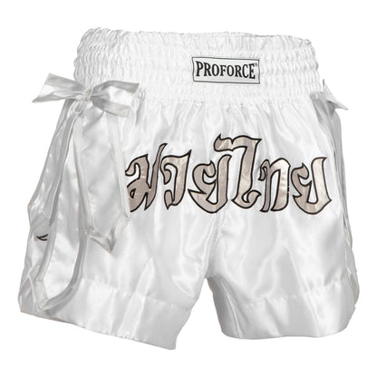 ProForce Sport Angel Wing Muay Thai Shorts - w/ White Bows - Violent Art Shop