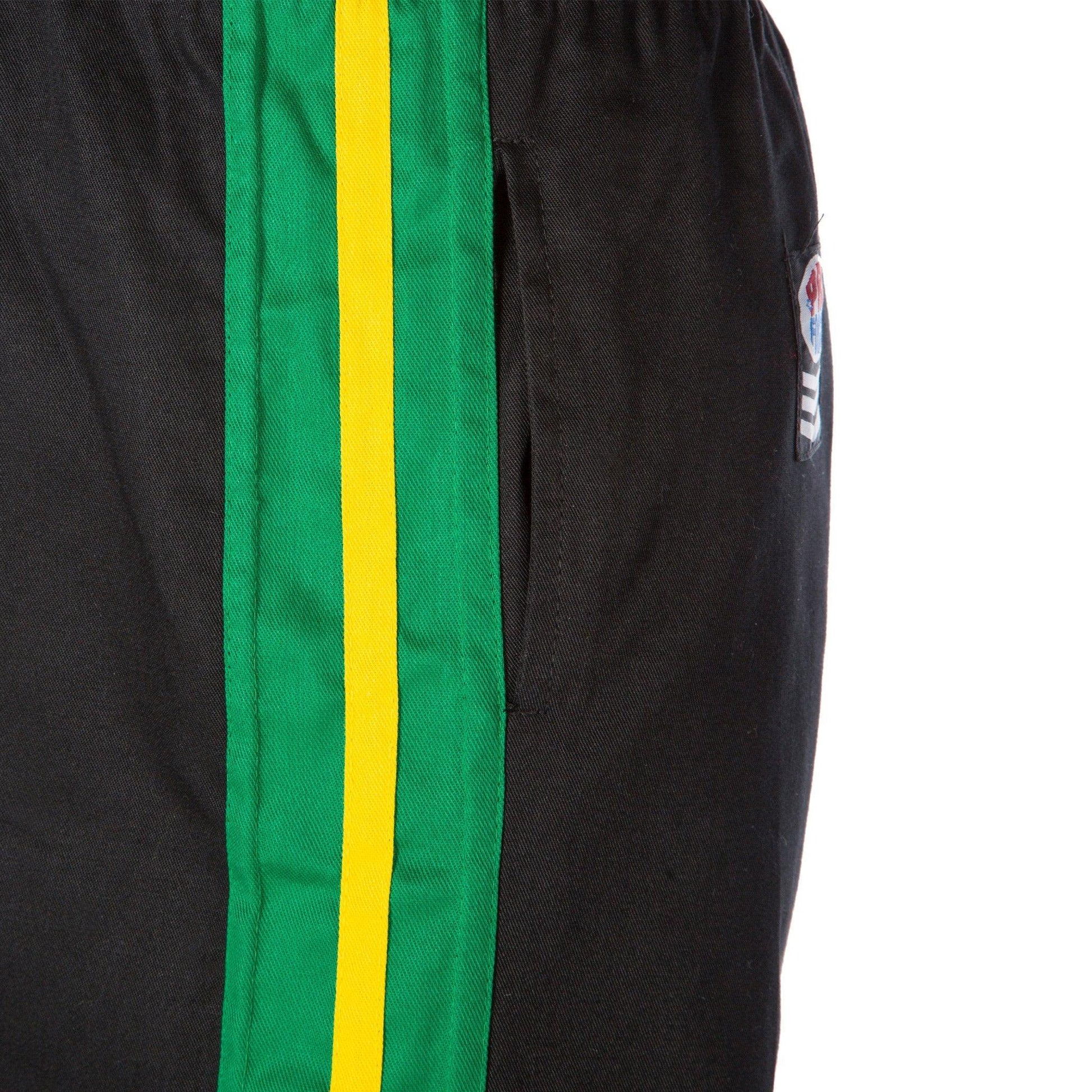 ProForce Sport Black with Green & Yellow Stripes Demo Pants - Violent Art Shop
