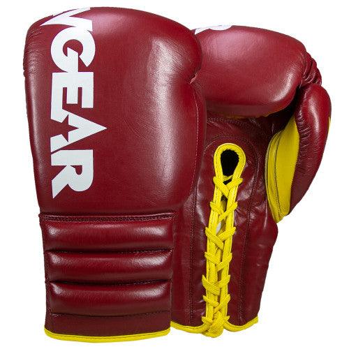 S4 Sentinel Lace Pro Leather Gel Boxing Gloves - Ring Red - Violent Art Shop