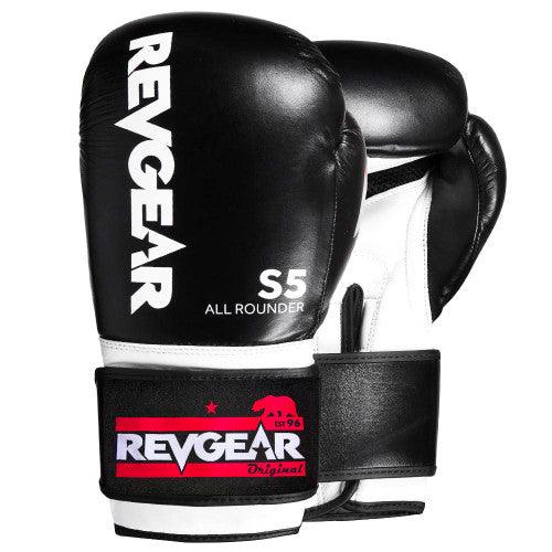 S5 All Rounder Boxing Gloves - Black / White - Violent Art Shop