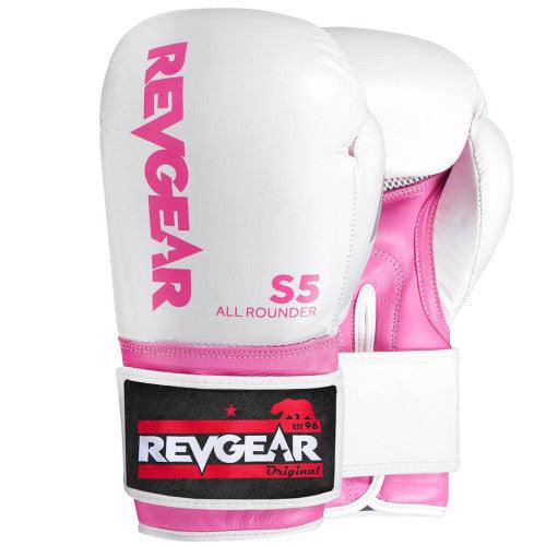 S5 All Rounder Boxing Gloves - White / Pink - Violent Art Shop