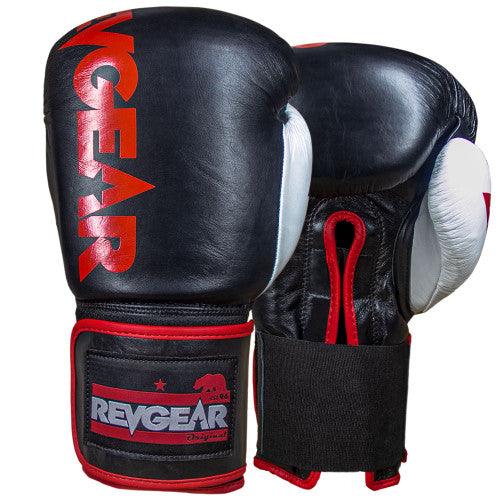 Sentinel S3 Pro Leather Gel Padded Boxing Gloves - Black / Red - Violent Art Shop