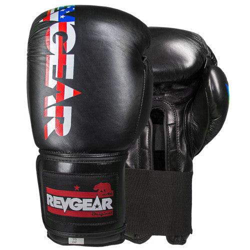 Sentinel S3 Pro Leather Gel Padded Sparring Boxing Gloves - LIMITED EDITION - Red / White / Blue - USA - Violent Art Shop