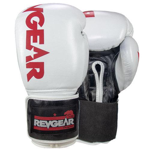 Sentinel S3 Pro Leather Gel Padded Sparring Boxing Gloves - White / Black - Violent Art Shop